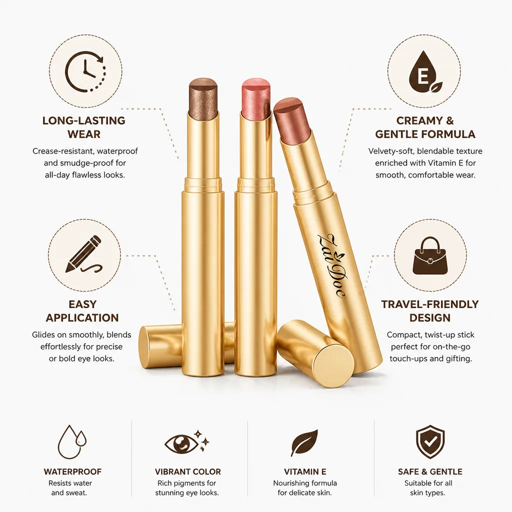 3-In-1 Eyeshadow Stick Creamy & Blendable Long-Lasting
