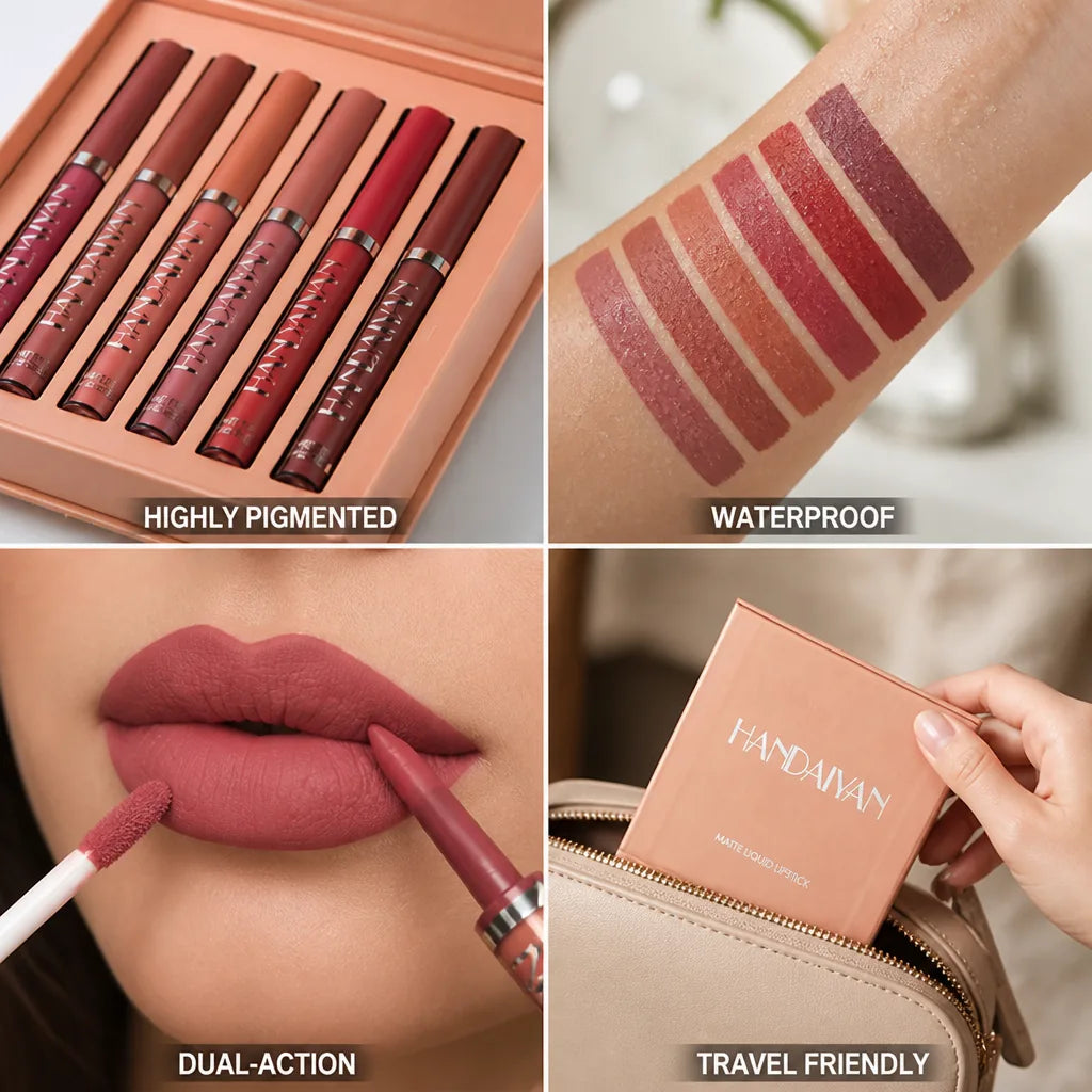 Lipstick & Liner Dual-Ended Highly Pigmented Waterproof