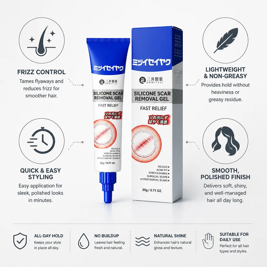 Hair Smoothing Gel Frizz Control Lightweight & Non-Greasy