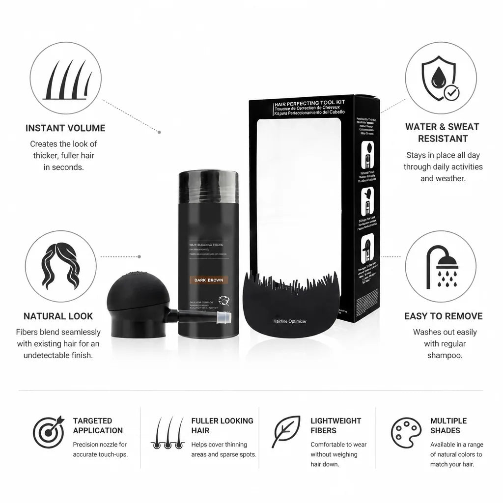 Hair Thickening Fibers Instant Volume Water & Sweat-Resistant