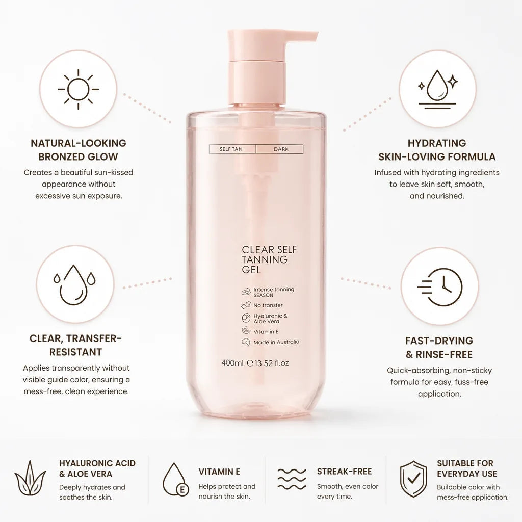 Self Tanning Gel Clear Hydrating & Fast-Drying