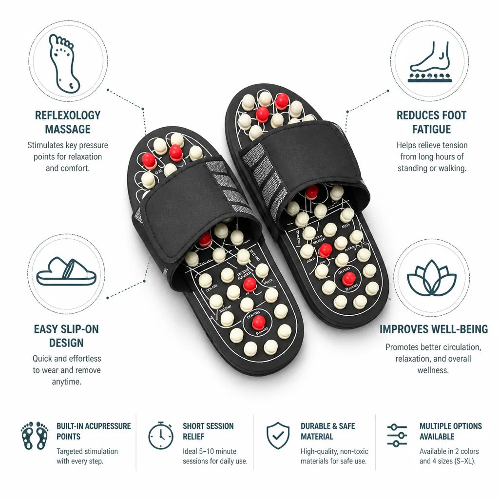 Reflexology Massage Slides Built-In Acupressure Slip-On