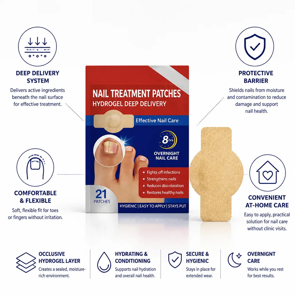 Nail Treatment Patches Hydrogel Deep Delivery