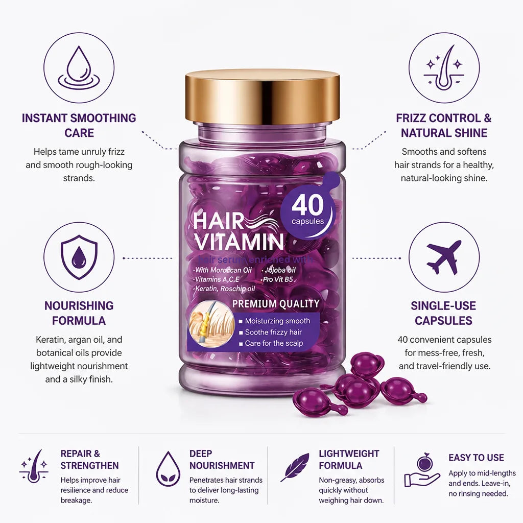 Hair Treatment Capsules Keratin & Argan Oil Leave-In