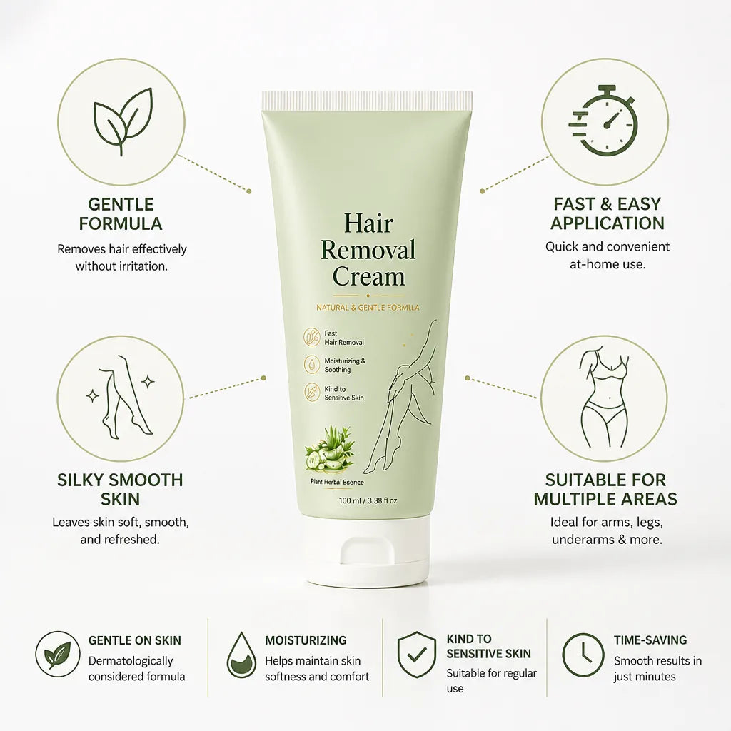 Hair Removal Cream Gentle Formula & Easy Application