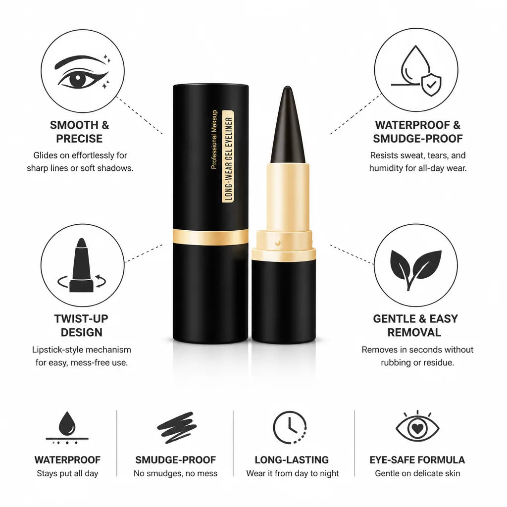 Cream Eyeliner Twist-Up Waterproof & Smudge-Proof