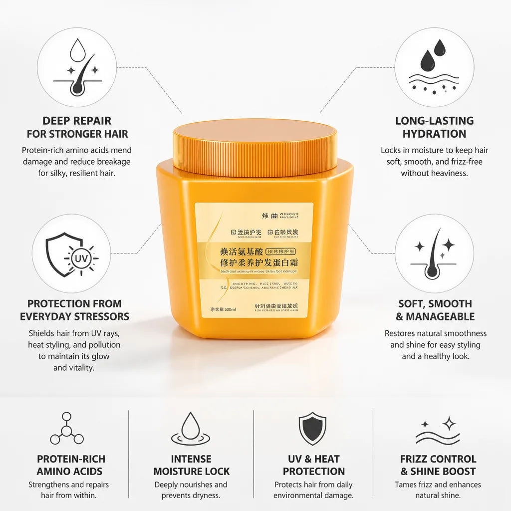 Hair Repair Cream Amino Acid Hydration & Frizz Control
