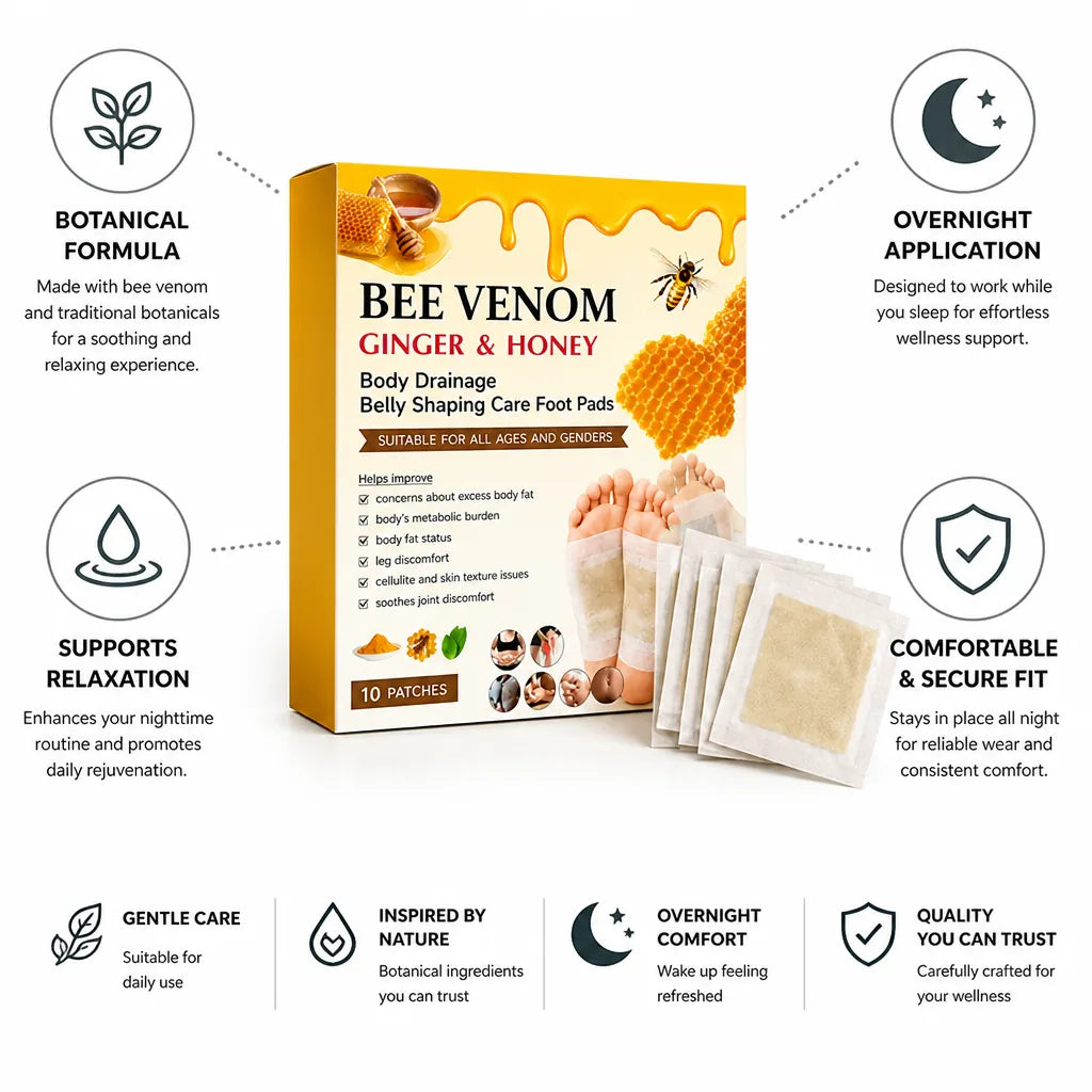Overnight Foot Patches Bee Venom & Botanical 10 Pack