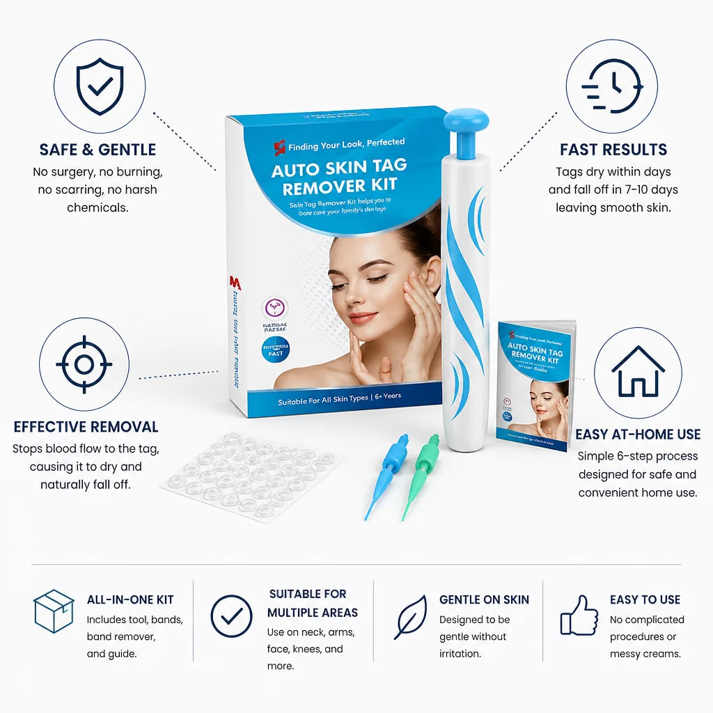 Skin Tag Removal Kit Fast-Acting Pain-Free All-In-One