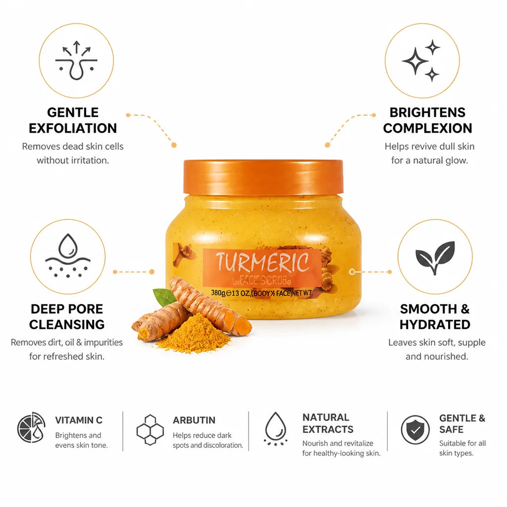 Face Scrub Gentle Brightening Exfoliant Arbutin & Vitamin C
