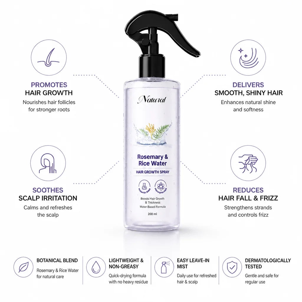 Hair & Scalp Mist Rosemary & Rice Water Non-Greasy