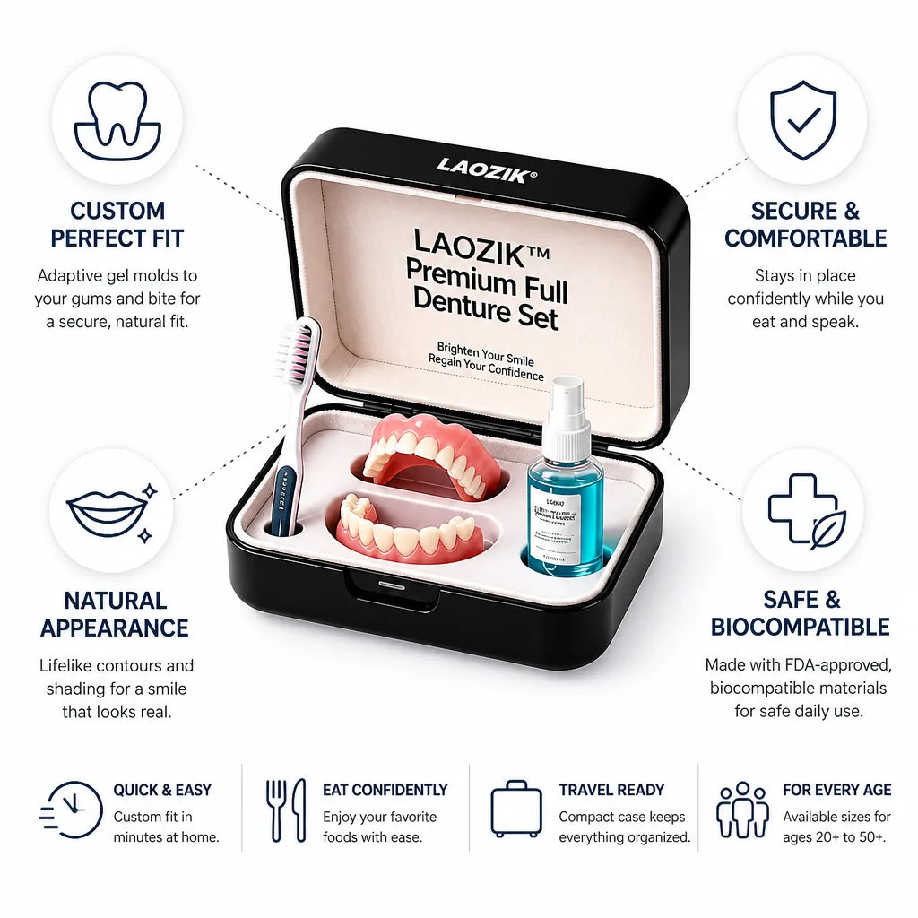 Removable Dentures Adaptive Gel Custom-Fit Biocompatible