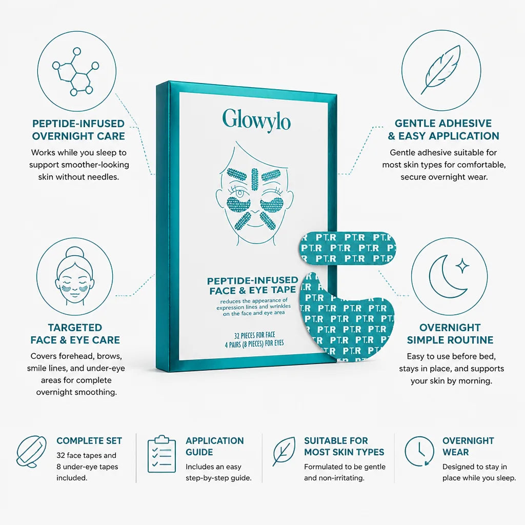Facial Tape Set Peptide-Infused Overnight Face & Eye