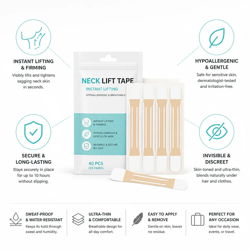 Neck Lift Tape Instant Lifting Hypoallergenic & Breathable
