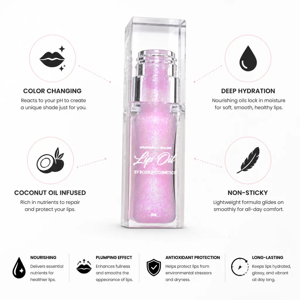 Lip Oil Color-Changing & Hydrating Coconut Oil