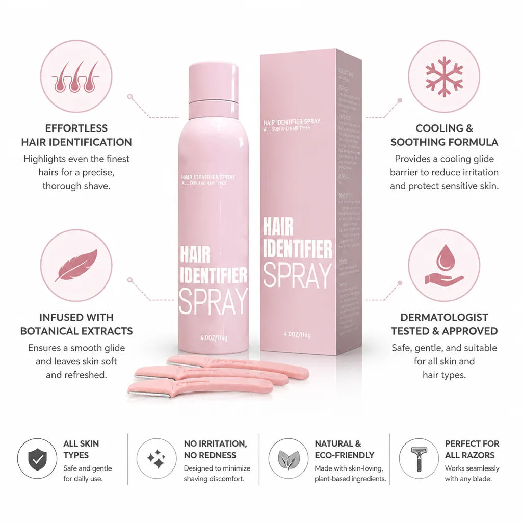 Shave Spray Highlights Fine Hair Cooling & Irritation-Free