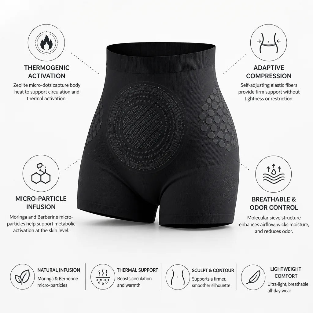 Sculpting Shorts Thermogenic Adaptive Compression Breathable Fabric