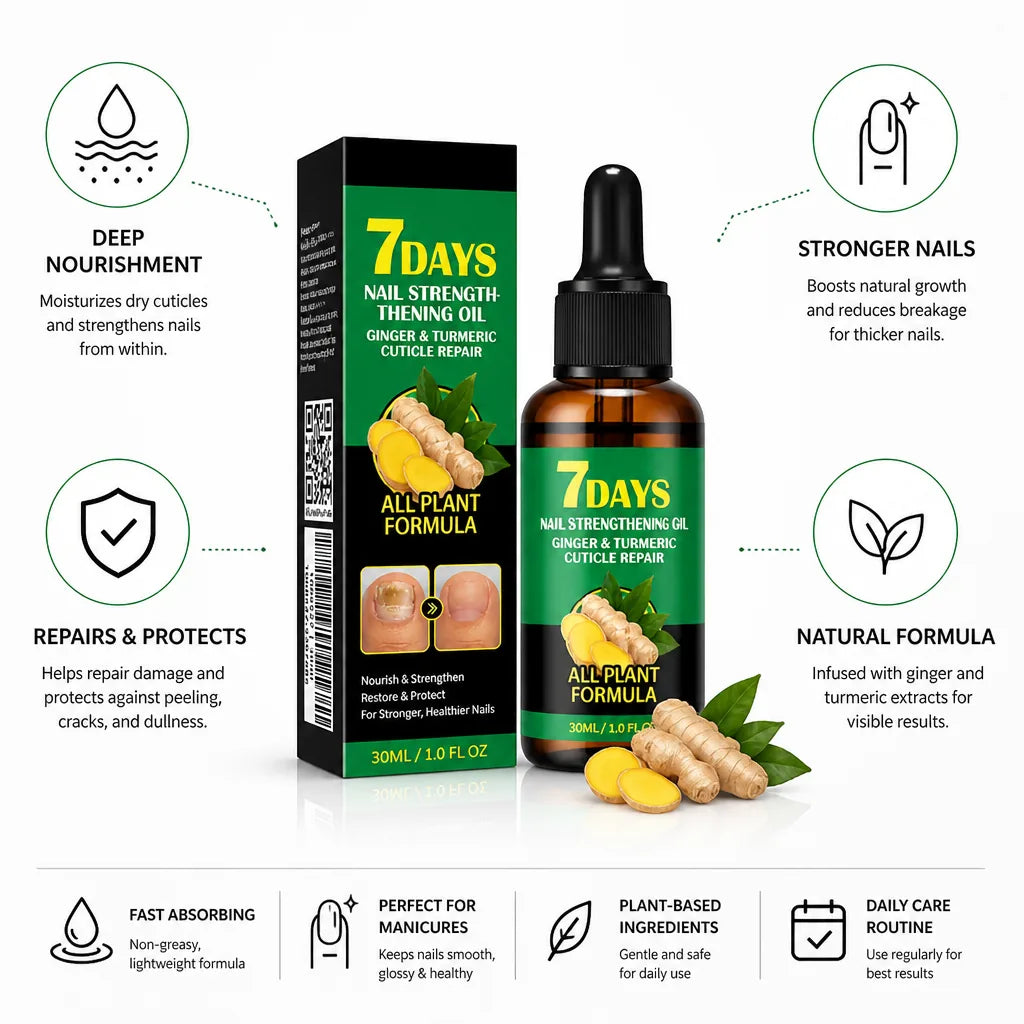 Nail Strengthening Oil Ginger & Turmeric Cuticle Repair