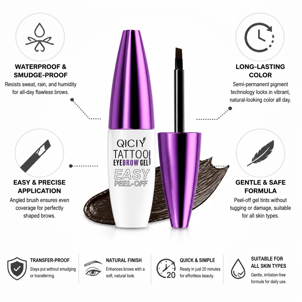 Eyebrow Tint Peel-Off Gel Waterproof Smudge-Proof
