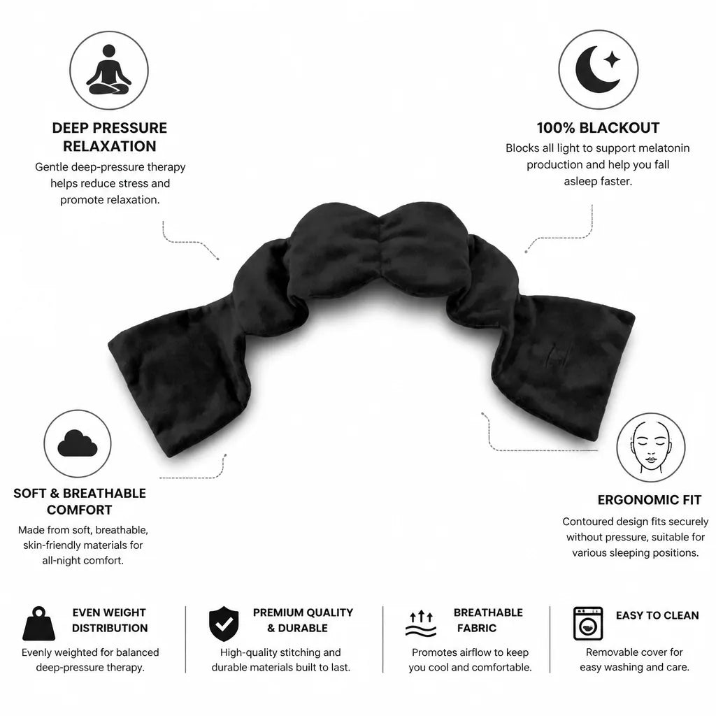 Weighted Sleep Mask Deep-Pressure Therapy 100% Blackout