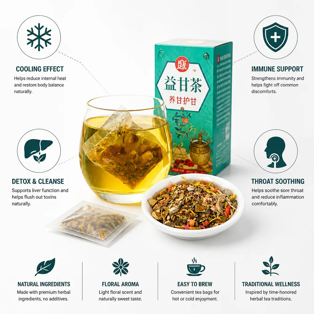 Herbal Tea Bags Cooling Detox Throat & Immune Support