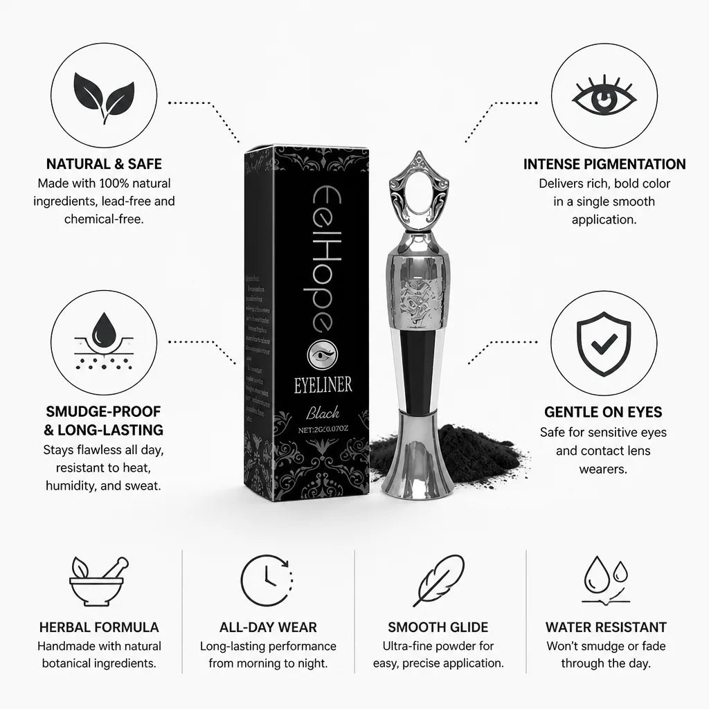 Kohl Eyeliner Herbal Lead-Free Smudge-Proof