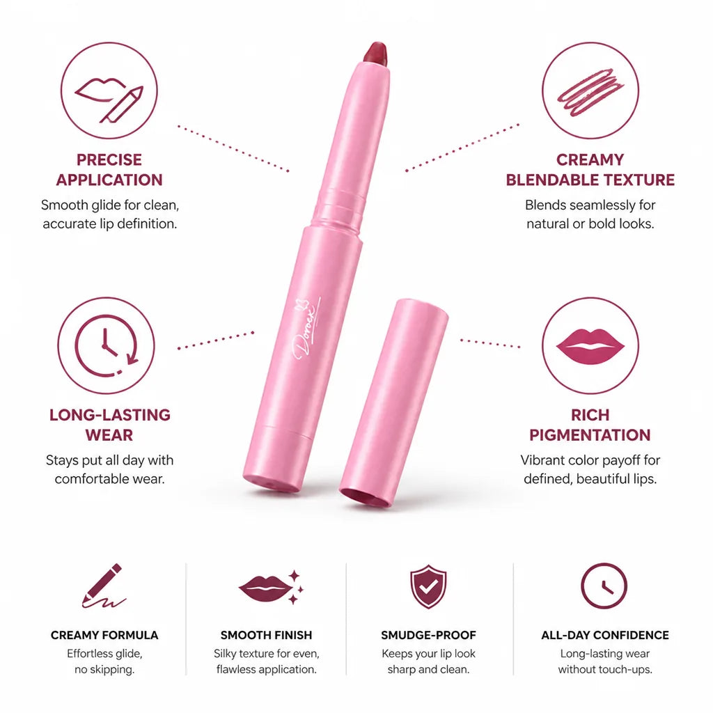 Lip Pencil Creamy Blendable Long-Lasting Wear
