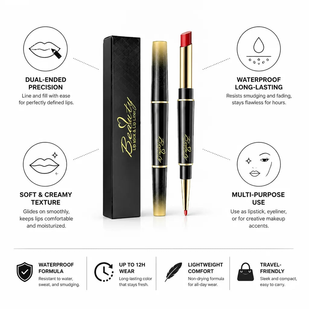 Lipstick Pen Double-Ended Matte Waterproof