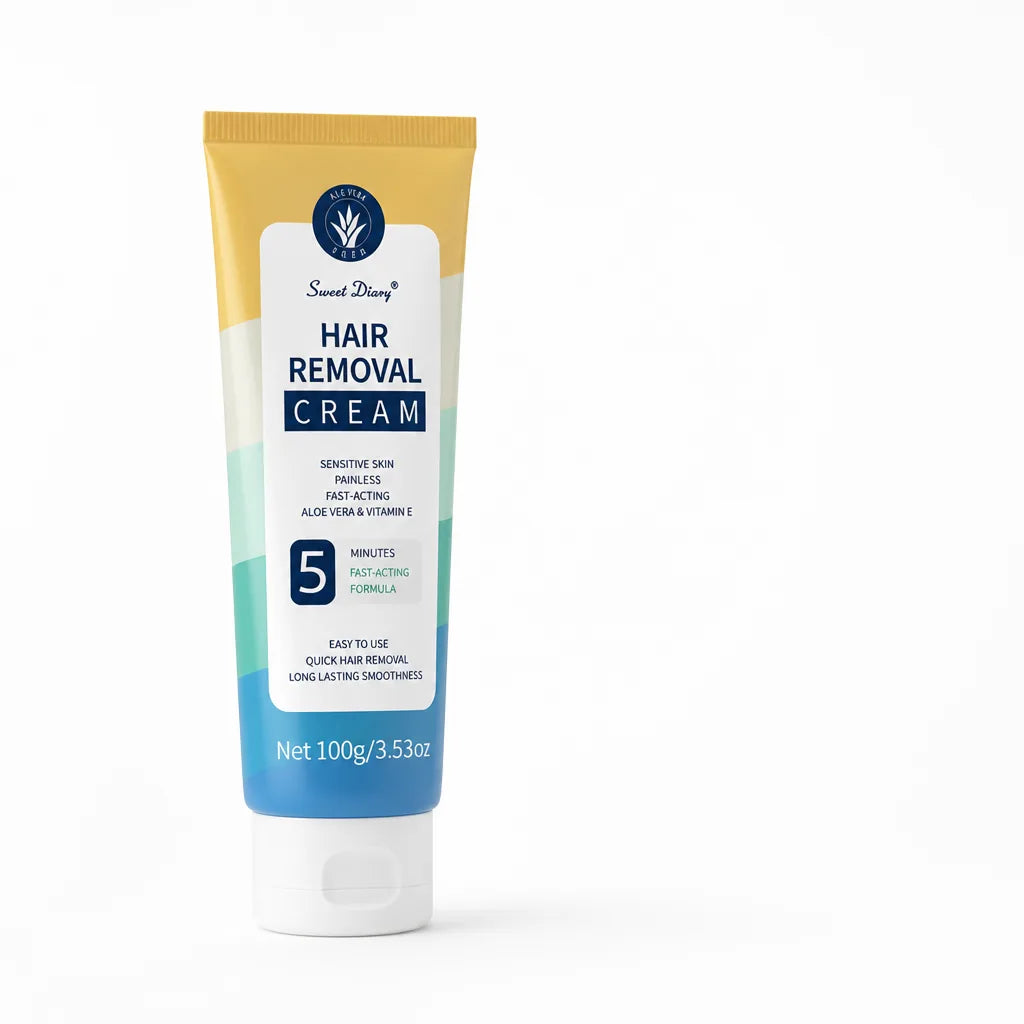 Depilatory Cream Painless Fast-Acting Aloe Vera & Vitamin E