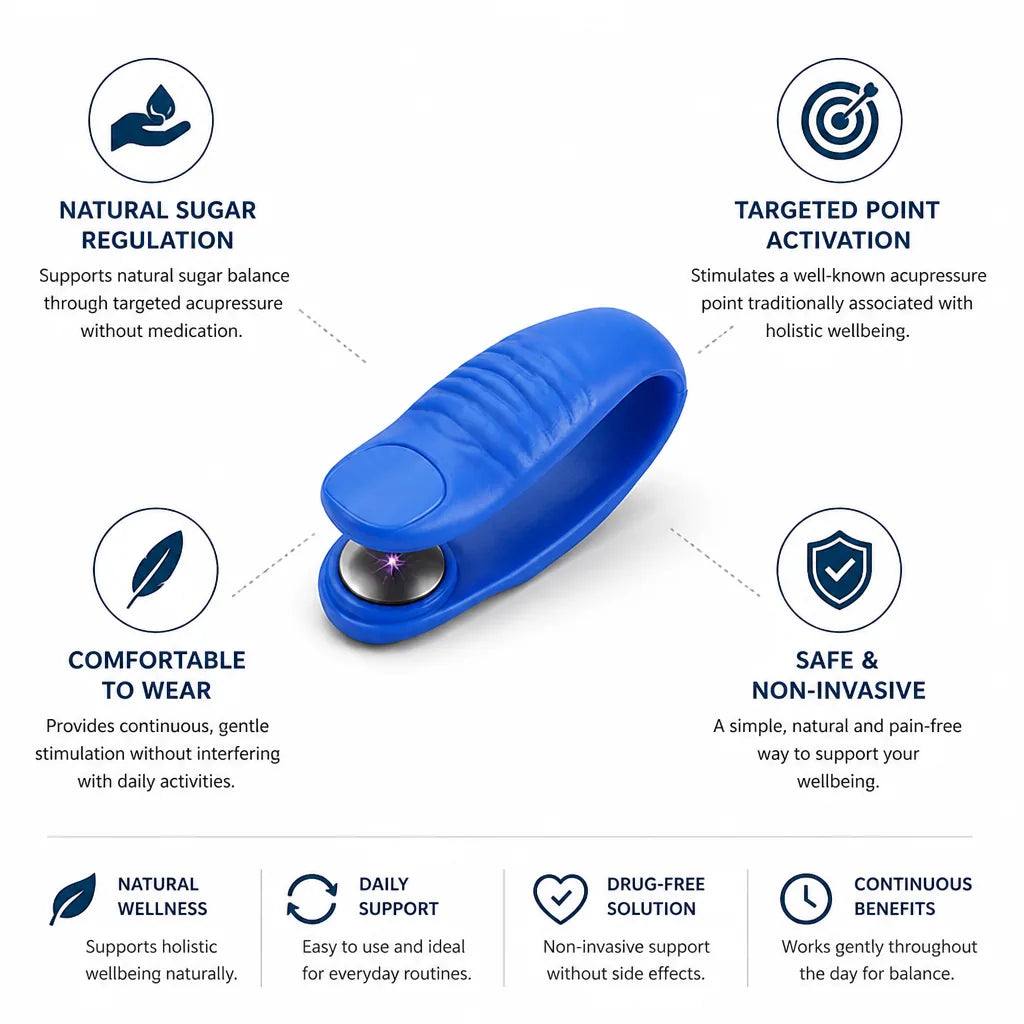 Acupressure Clip Natural Sugar Support & Comfortable Wear