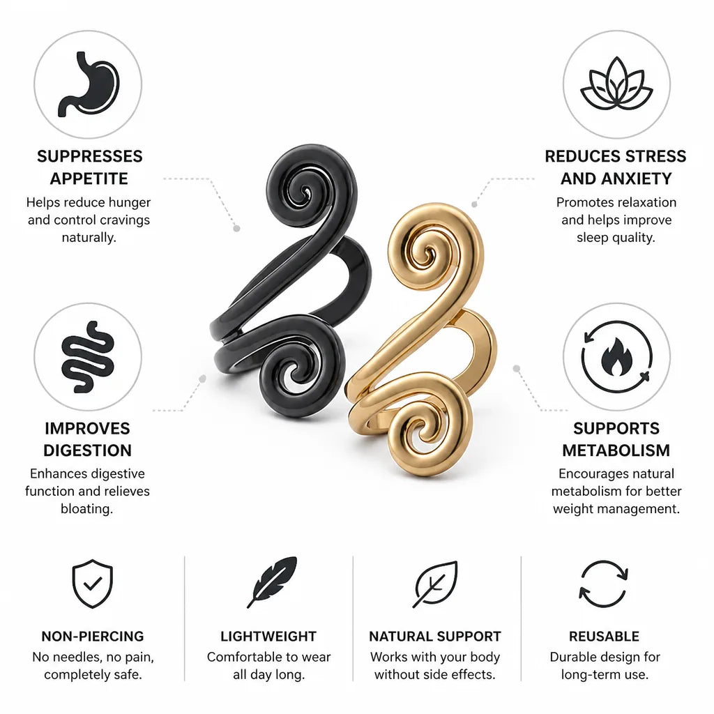 Acupressure Earrings Non-Piercing Slimming & Stress Relief