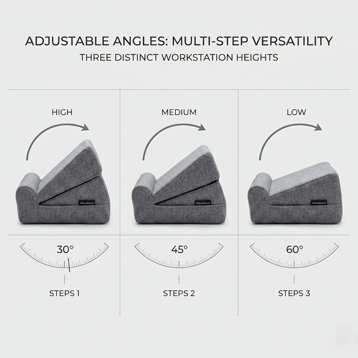 Adjustable Bed Pillow Multi-Angle Ergonomic Support