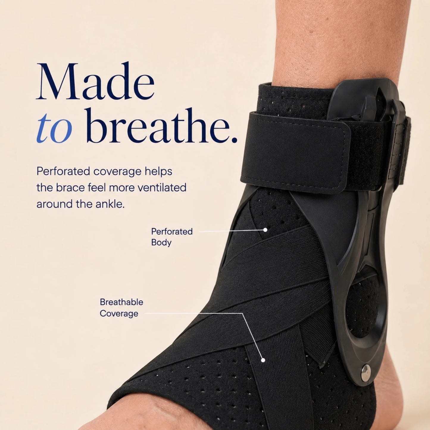 Ankle Brace Dual Side Stabilizers & Adjustable Cross-Wrap Straps