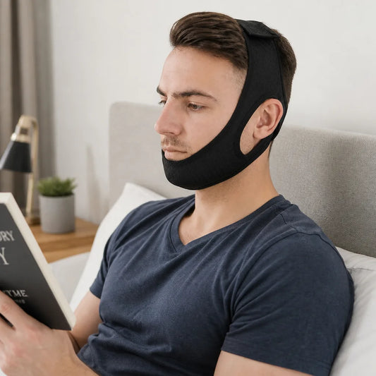 Anti-Snoring Chin Strap Adjustable Breathable & Discreet