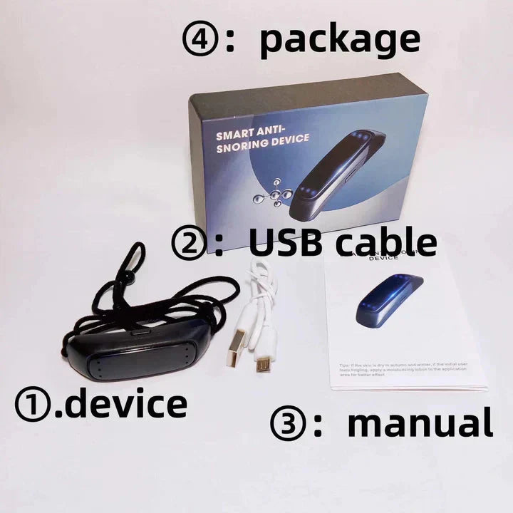 Anti-Snoring Device Smart Sensor & Gentle Vibration USB Rechargeable