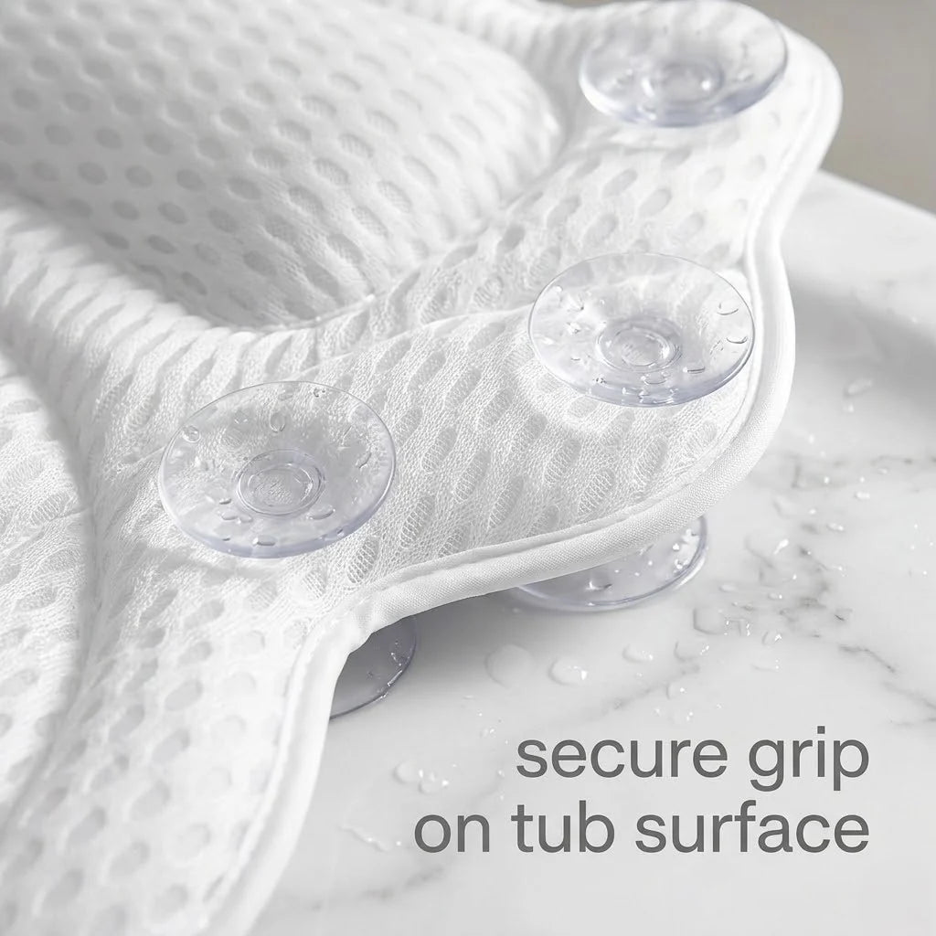 Bath Pillow Suction Grip Full Back & Neck Support