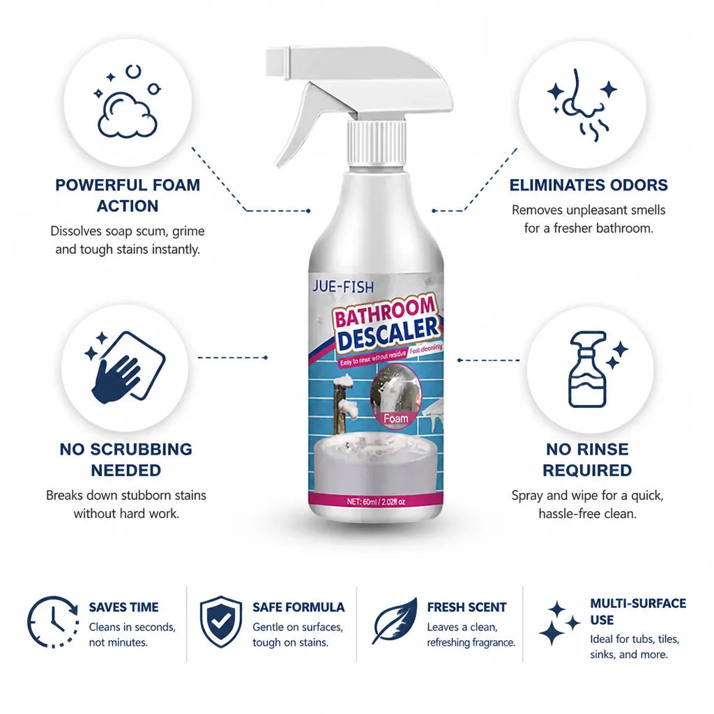 Bathroom Foam Cleaner No-Rinse Odor Eliminator