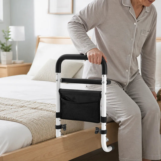 Bed Rail Height Adjustable Non-Slip Storage Pocket