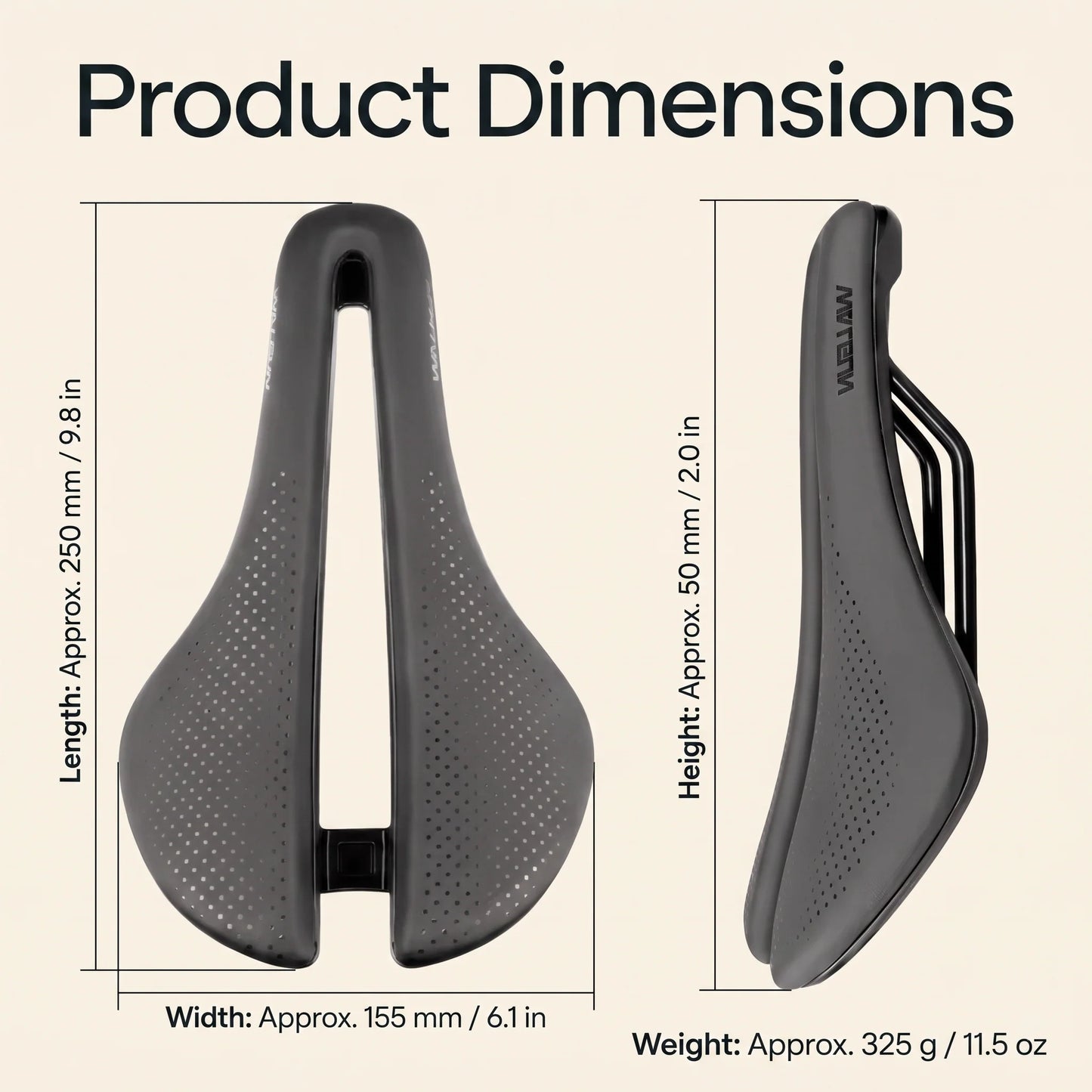 Bicycle Saddle Ventilated Hollow-Core Cushioned Support