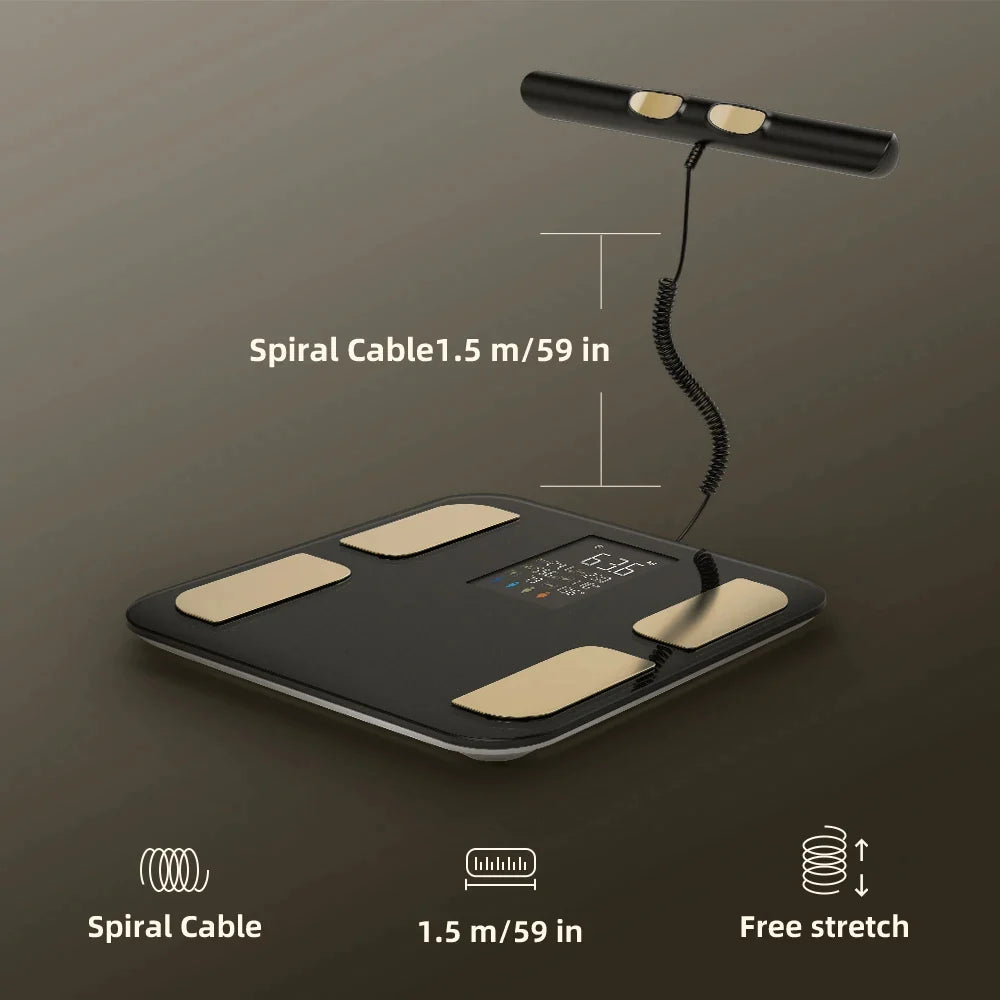 Body Composition Scale 8-Electrode Dual-Frequency App Sync & Multi-User