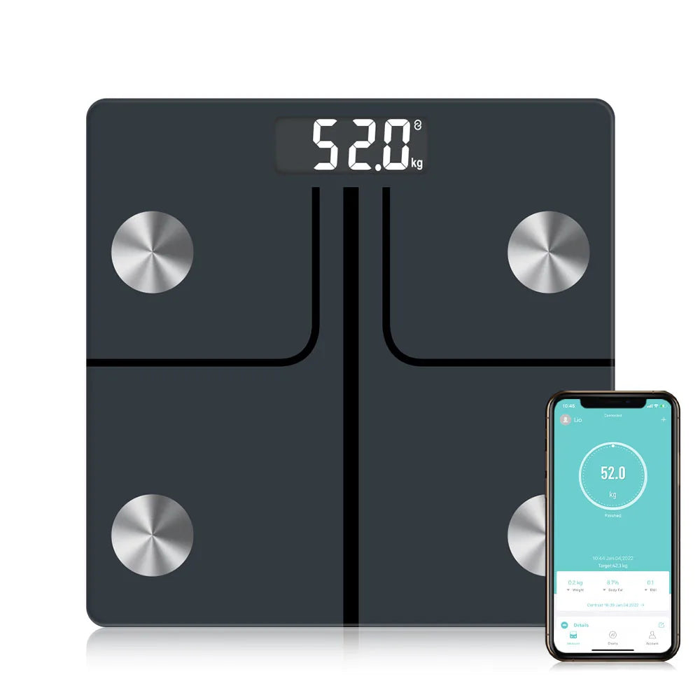 Body Composition Scale Bluetooth App & Multi-User 400 lb