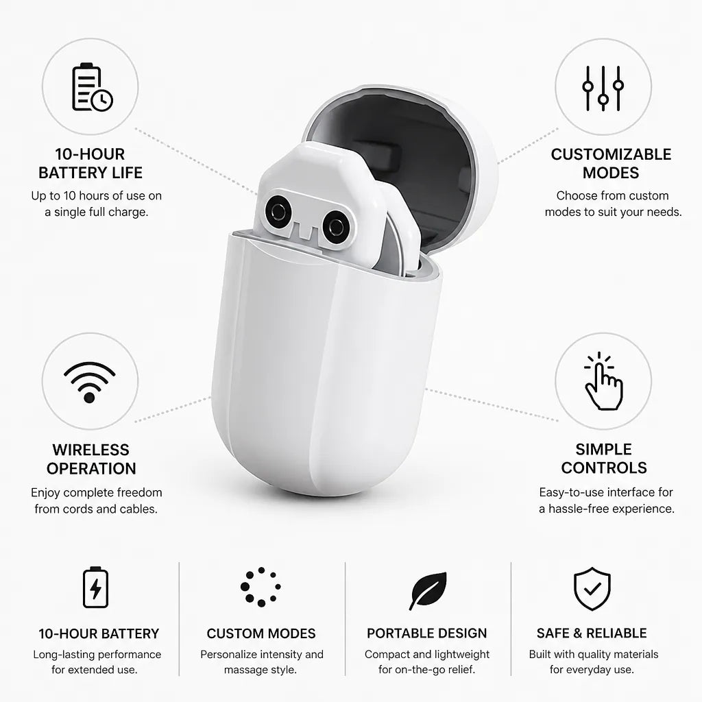 Body Massager Wireless 10-Hour Battery Custom Modes