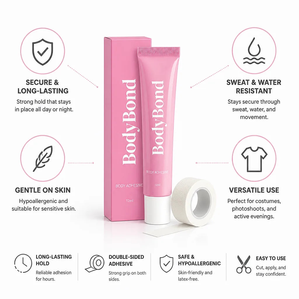 Body Tape Double-Sided & Long-Lasting Gentle Skin Adhesive