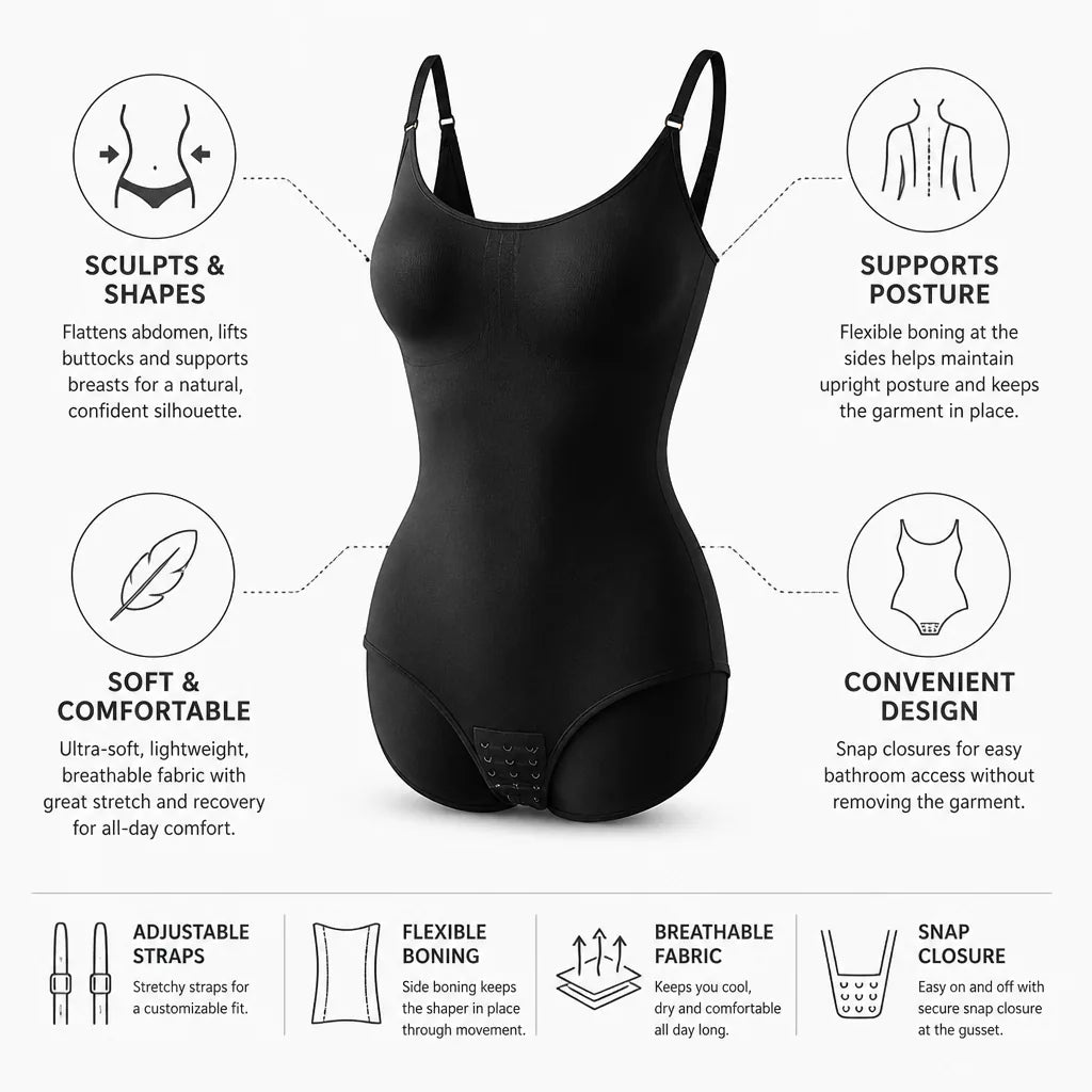Bodysuit Shaper Seamless Sculpting & Posture Support