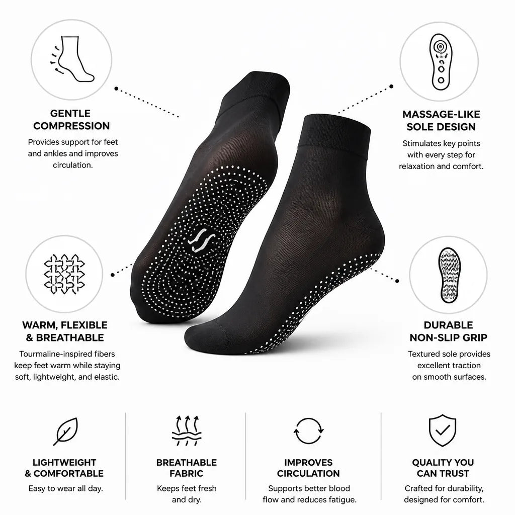 Compression Socks Gentle Compression Massage Sole