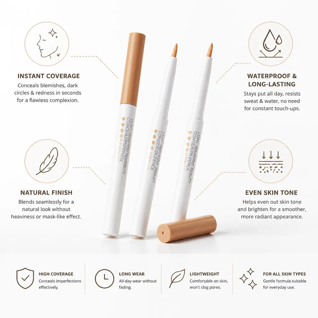 Concealer Stick Waterproof & Long-Lasting Natural Finish