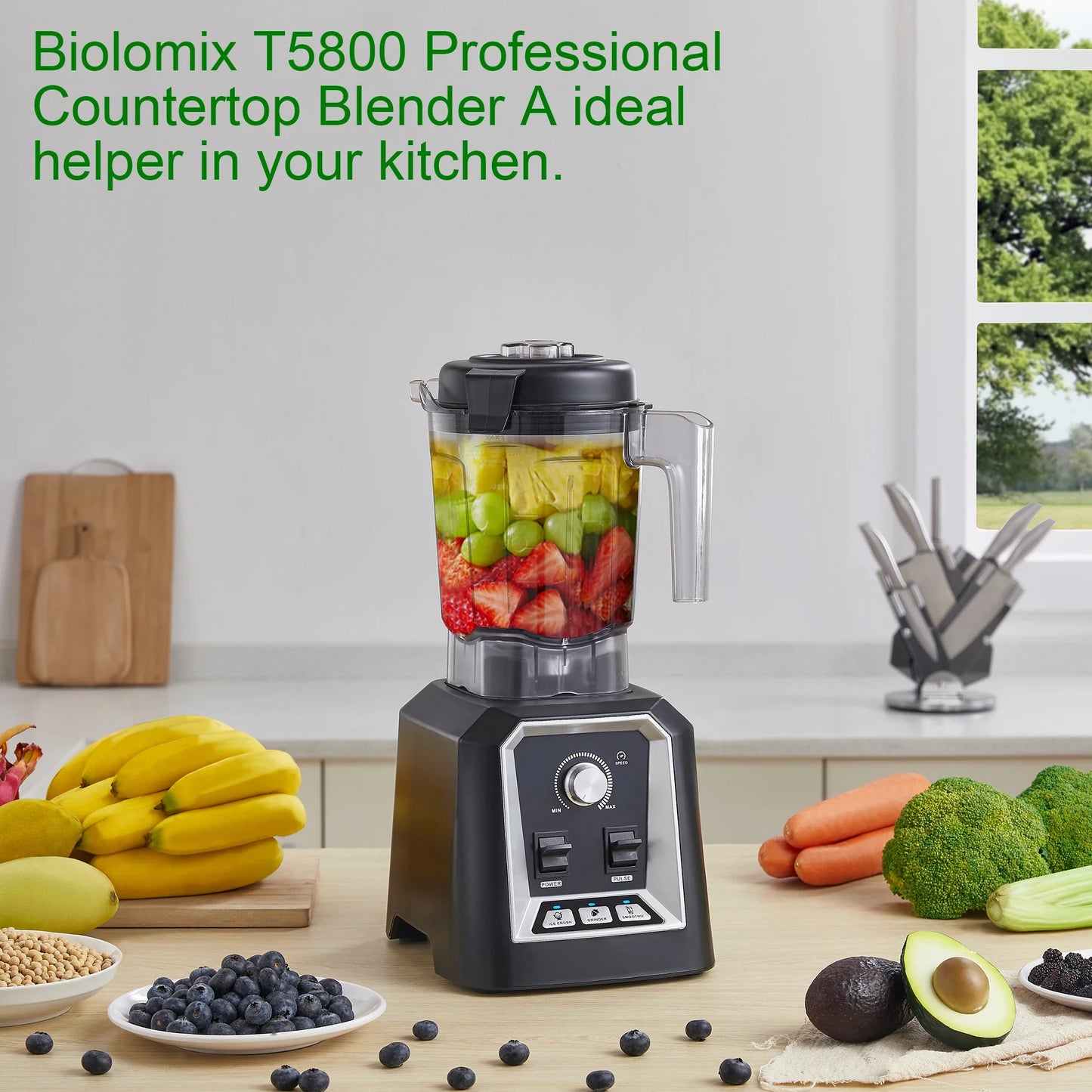 Countertop Blender 2200W Ice-Crushing 2L BPA-Free