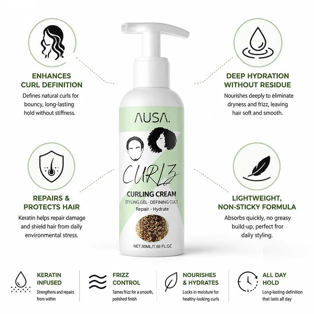 Curl Defining Cream Hydrating & Lightweight Keratin Repair 50 ml