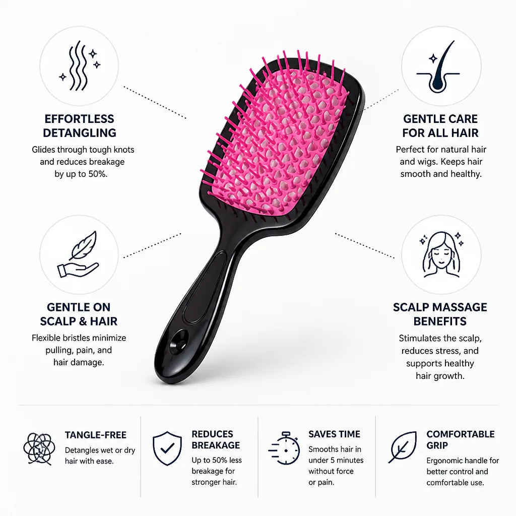 Detangling Brush Tangle-Free Reduces Breakage