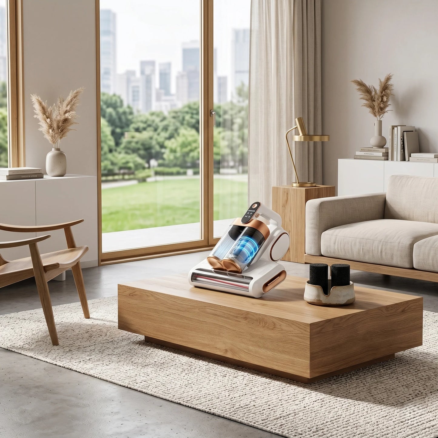 Dining Chair Natural Wood Integrated Handle